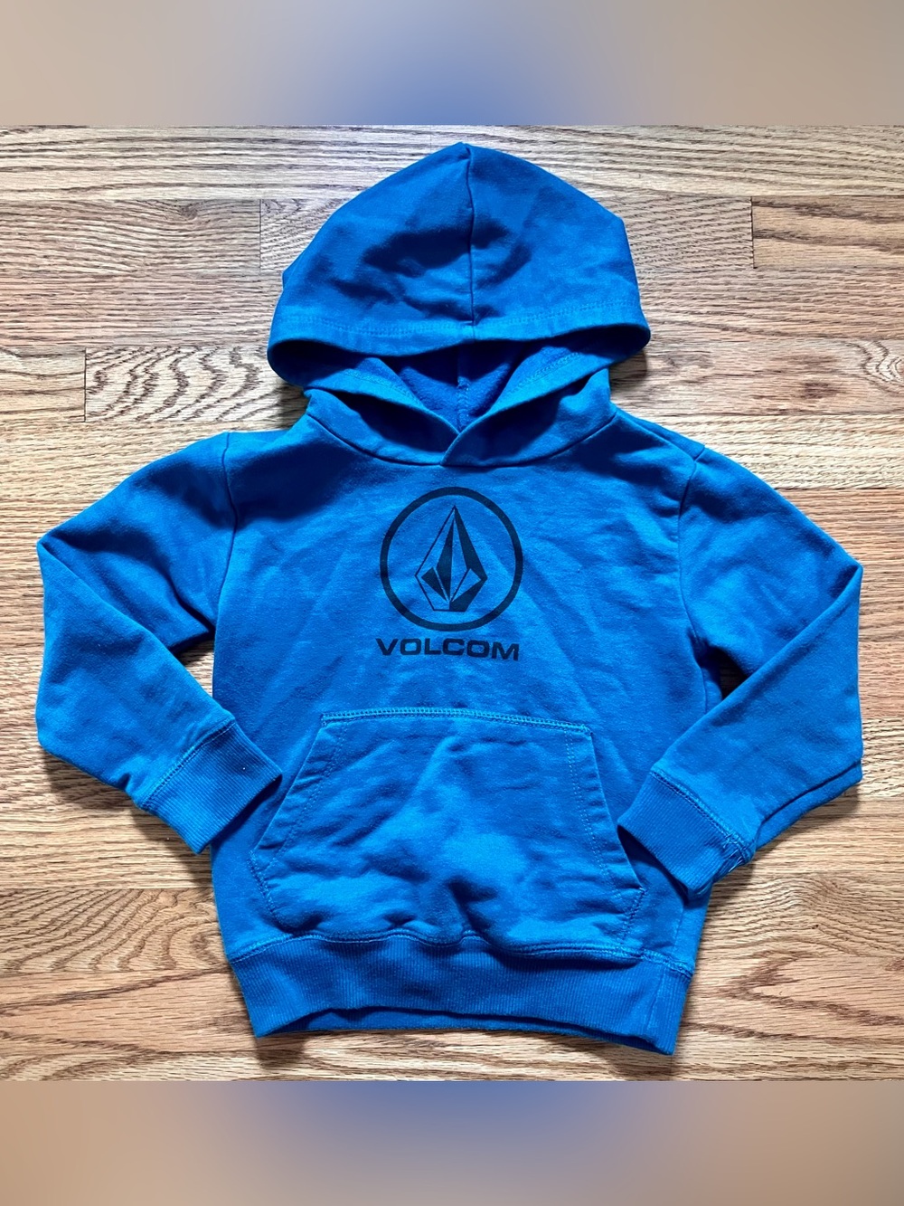 Volcom Blue Logo Hooded Sweatshirt Boys Sz 3t